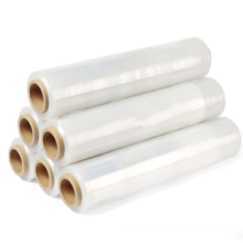 Hot selling transparent lldpe handle stretch wrapping film